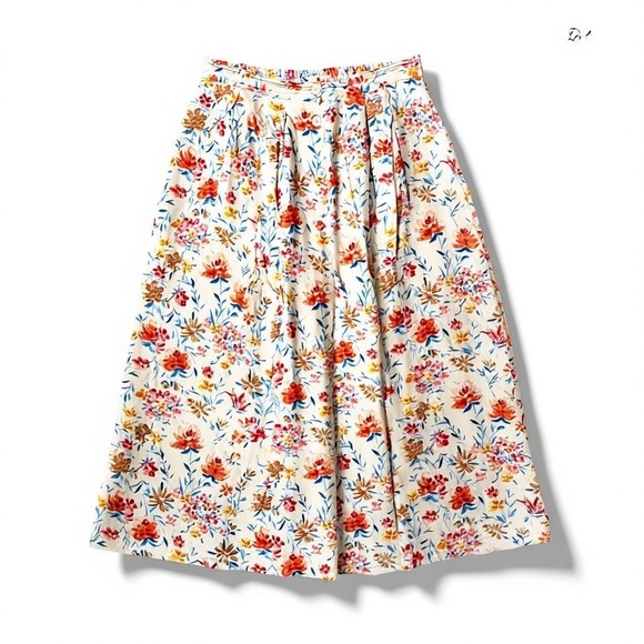 4/$20 Van Heusen For Her Floral Button-Front Blouse & Midi Skirt Set - XL - Picture 6 of 8